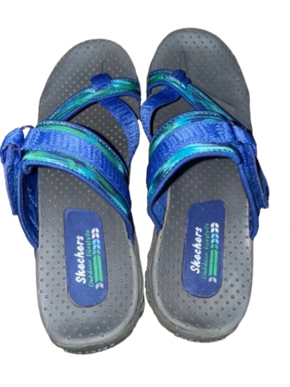 Skechers Women's Reggae-Brush Strokes Sandals sz 7 - Picture 4 of 6
